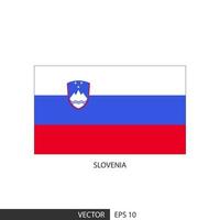 drapeau carré de la slovénie sur fond blanc et spécifiez qu'il s'agit d'un vecteur eps10.