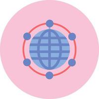 icône de vecteur de réseau mondial de service