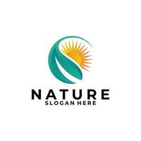 nature logo icône vecteur isolé