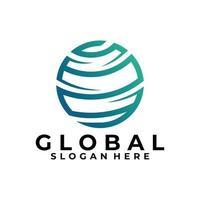 globe logo icône vecteur isolé