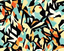 motif safari camouflage coloré. illustration pour papier peint, tissus, emballages, cartes postales, cartes de voeux, invitations de mariage, bannières, web. vecteur