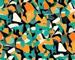 motif safari camouflage coloré. illustration pour papier peint, tissus, emballages, cartes postales, cartes de voeux, invitations de mariage, bannières, web. vecteur