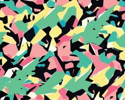 motif safari camouflage coloré. illustration pour papier peint, tissus, emballages, cartes postales, cartes de voeux, invitations de mariage, bannières, web. vecteur