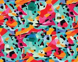 motif safari camouflage coloré. illustration pour papier peint, tissus, emballages, cartes postales, cartes de voeux, invitations de mariage, bannières, web. vecteur