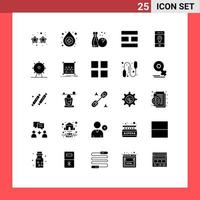 pack d'icônes vectorielles stock de 25 signes et symboles de ligne pour les signes carte loisirs emplacement image éléments de conception vectoriels modifiables vecteur