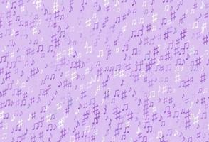 toile de fond vecteur violet clair avec des notes de musique.