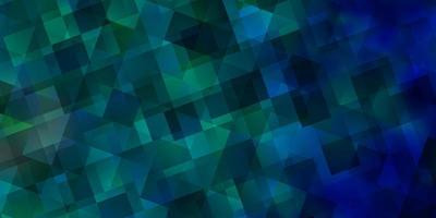 toile de fond de vecteur bleu clair, vert avec des lignes, des triangles.