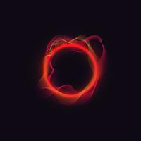 cadre de cercle de points de particules abstraites avec effet de brûlure brillant vecteur