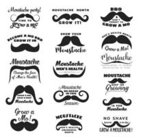 moustache ou moustache. sensibilisation au cancer de la prostate vecteur