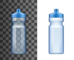 bouteille d'eau en plastique de boisson sportive, maquette 3d vecteur