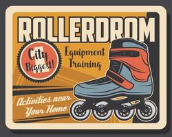 patins à roulettes, activité sportive de loisirs rollerdrom vecteur