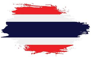 vecteur de drapeau de la thaïlande coup de pinceau à rayures