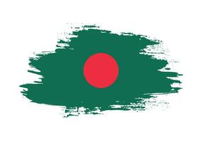 coup de pinceau de vecteur drapeau du bangladesh