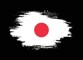 vecteur de drapeau du japon coup de pinceau sale