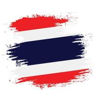 peinture coup de pinceau forme thaïlande drapeau vecteur