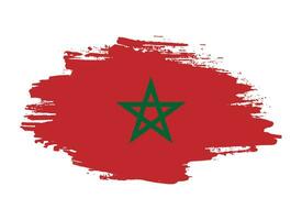 peinture coup de pinceau forme maroc drapeau vecteur