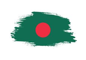 vecteur de drapeau du bangladesh coup de pinceau épais