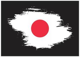 vecteur de drapeau du japon coup de pinceau épais