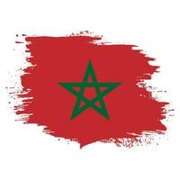 vecteur de drapeau maroc grunge abstrait professionnel