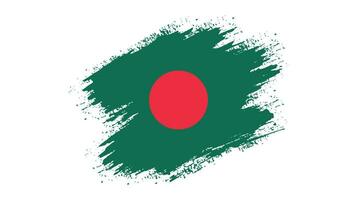 coup de pinceau éclaboussures vecteur drapeau bangladesh
