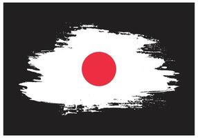 coup de pinceau vecteur drapeau japon