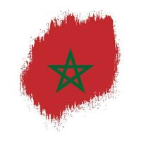 vecteur de drapeau maroc effet pinceau coloré