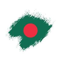 vecteur de drapeau du bangladesh avec illustration de coup de pinceau