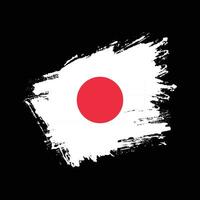 vecteur de drapeau japon abstrait texture grunge plat