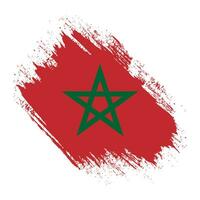 drapeau de texture grunge maroc vecteur