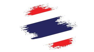 vecteur de drapeau thaïlande effet pinceau coloré