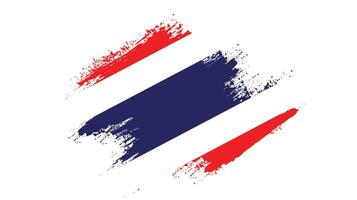 vecteur de drapeau de texture grunge thaïlande