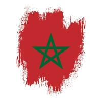 vecteur de drapeau maroc effet pinceau coloré