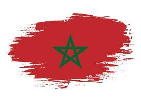 drapeau maroc grungy vecteur