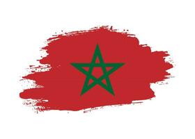 drapeau maroc grungy vecteur