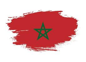 maroc pinceau cadre drapeau vecteur