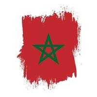 effet de texture vecteur drapeau maroc