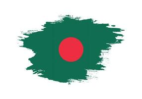 coup de pinceau tache drapeau bangladesh vecteur