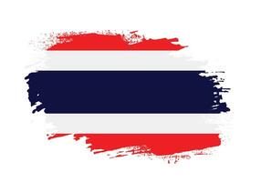 drapeau grunge coloré de la thaïlande vecteur