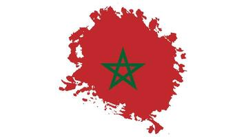 graphique coup de pinceau maroc drapeau vecteur