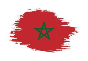 encre éclabousse coup de pinceau maroc drapeau vecteur