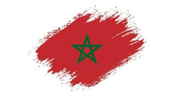 nouveau vecteur de drapeau maroc texture grunge