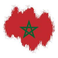 vecteur de drapeau maroc grunge