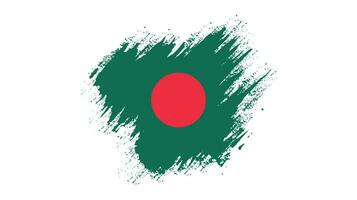 coup de pinceau isolé vecteur drapeau bangladesh