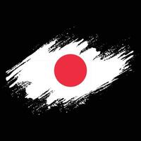 vecteur de drapeau japon effet pinceau coloré