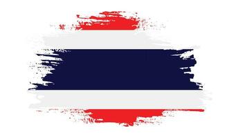 drapeau grunge plat thaïlande vecteur