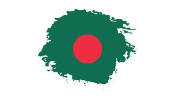 coup de pinceau abstrait drapeau bangladesh image vectorielle vecteur