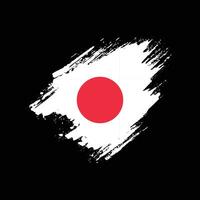 nouveau vecteur de drapeau grunge japon en détresse