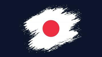 vecteur de drapeau du japon avec illustration de coup de pinceau