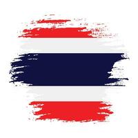 peinture grunge coup de pinceau thaïlande drapeau vecteur