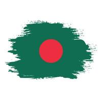 nouveau drapeau du bangladesh à texture grunge créative vecteur